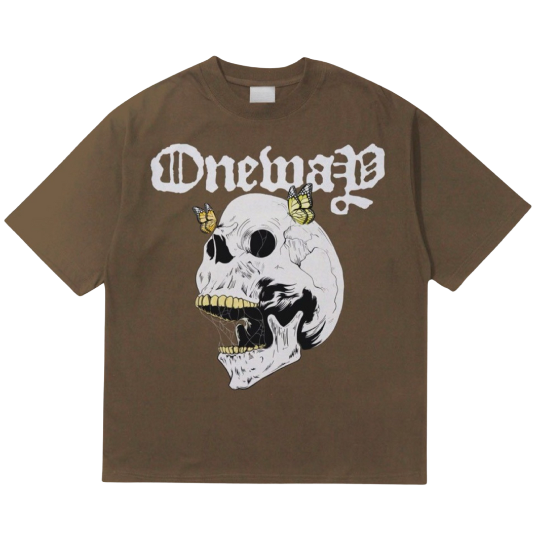 Brown skull T-shirt